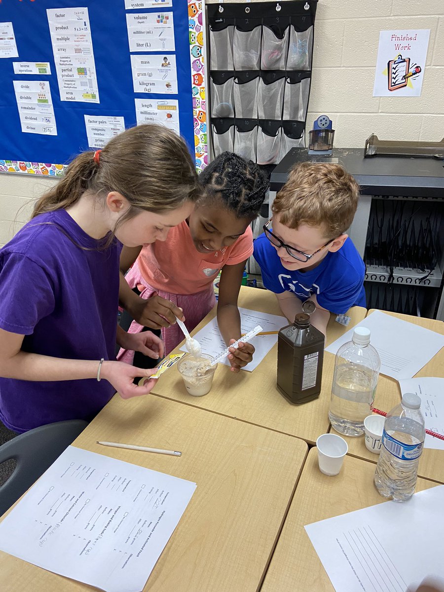 MaTopTeam's tweet photo. We had a great time this week wrapping up our Matter Unit with our Chemistry Day testing if reactions were a physical change or a chemical change. #SuperVioletES #PLSDProud https://t.co/C6HBcKhDQD