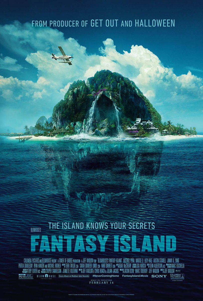  #FantasyIsland (2020) not everything need to be a movie, it's really dull at times and very predictable and not even scary at all. The cast is alright nothing spectacular and it is so long and drag alot. Some jokes do not land at all and the twist is so annoying and unnecessary.