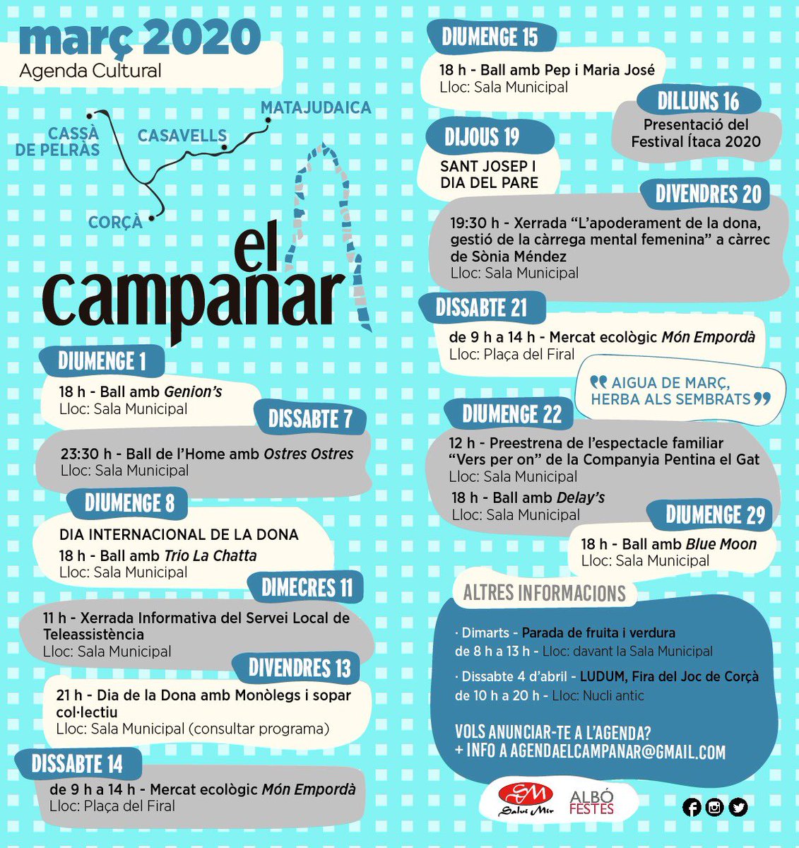 agendacampanar's tweet photo. “Aigua de març, herba als sembrats”.

Ja pots consultar El Campanar de març. https://t.co/FKB0LgT1s2