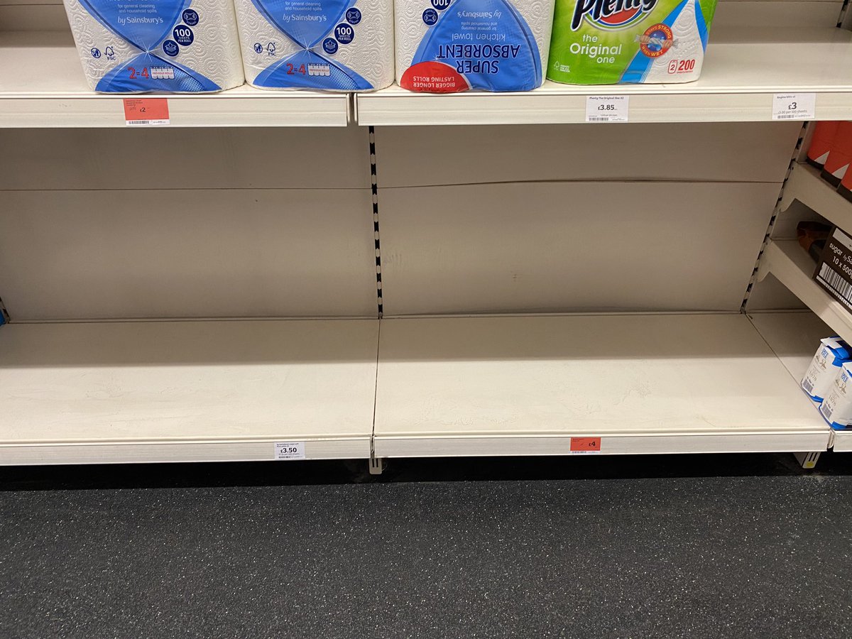 Toilet roll section of local supermarket                                      Too many a-holes