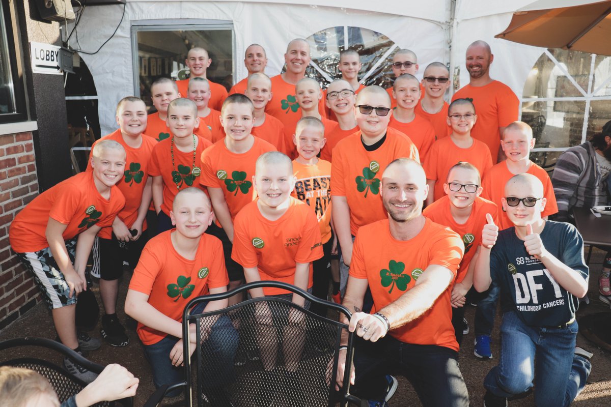 Look at all those fresh shaved heads! 

Stay tuned, because in the next couple days we’re going to share the amazing story of how the Snow Angels got started and its connection to CUSD4. 

#4columbiaeagles 
#stbaldricks