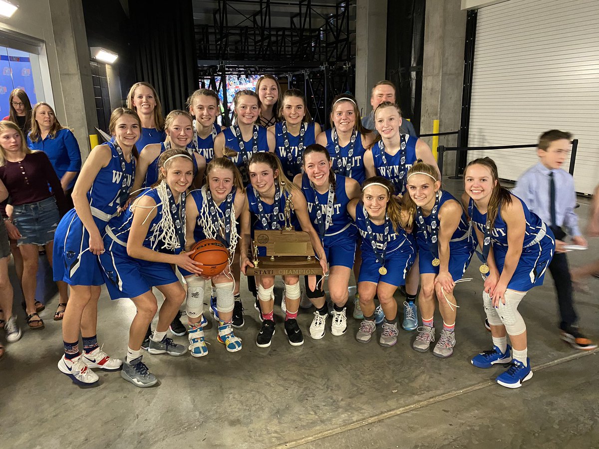 nsaahome's tweet photo. Congratulations Wynot High School - the 2020 NSAA Class D2 Girls State Basketball Champions! https://t.co/gfo9Oqz5Gx