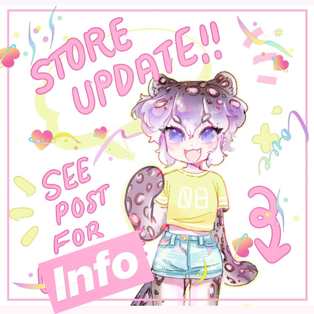 Store update! Took the text from my insta post bc there's a lot ?
But yah; store opening at 3 pm California time and prints will be up tomorrow!