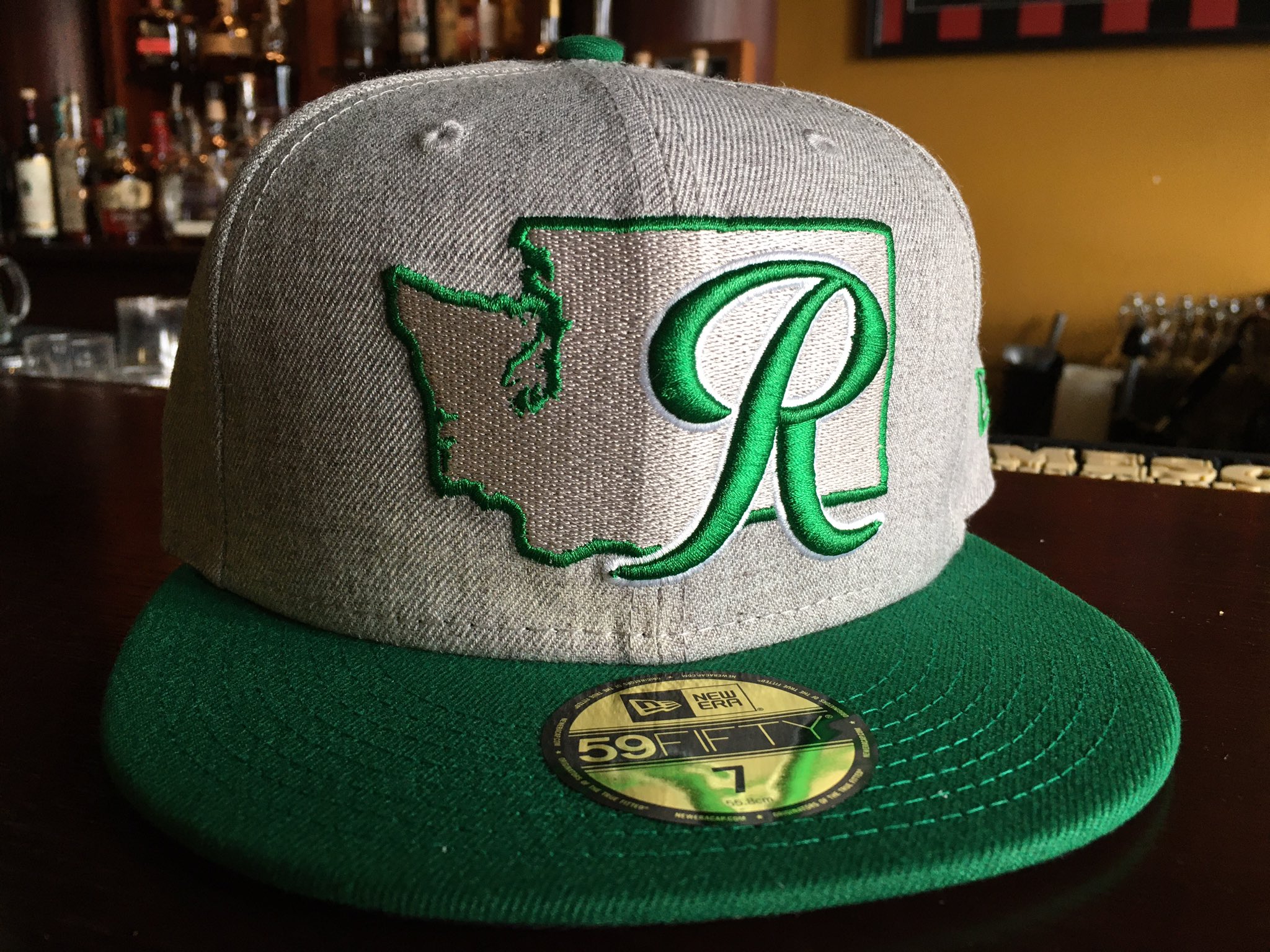 X-এ Tacoma Rainiers Team Store: This Green R State Hat might
