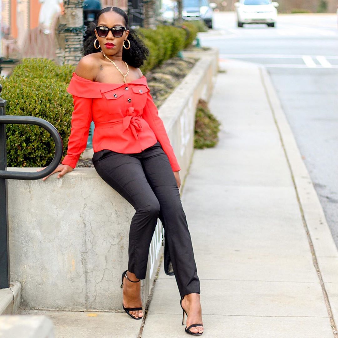 nyandcompany's tweet photo. This gorgeous red blazer is made for Saturday Nights. 😻 (photo via @iam_danismith) #SaturdayNightStyle

Red Off-the-Shoulder Jacket: https://t.co/uYJBQnNUXK https://t.co/voOB2OqHNS