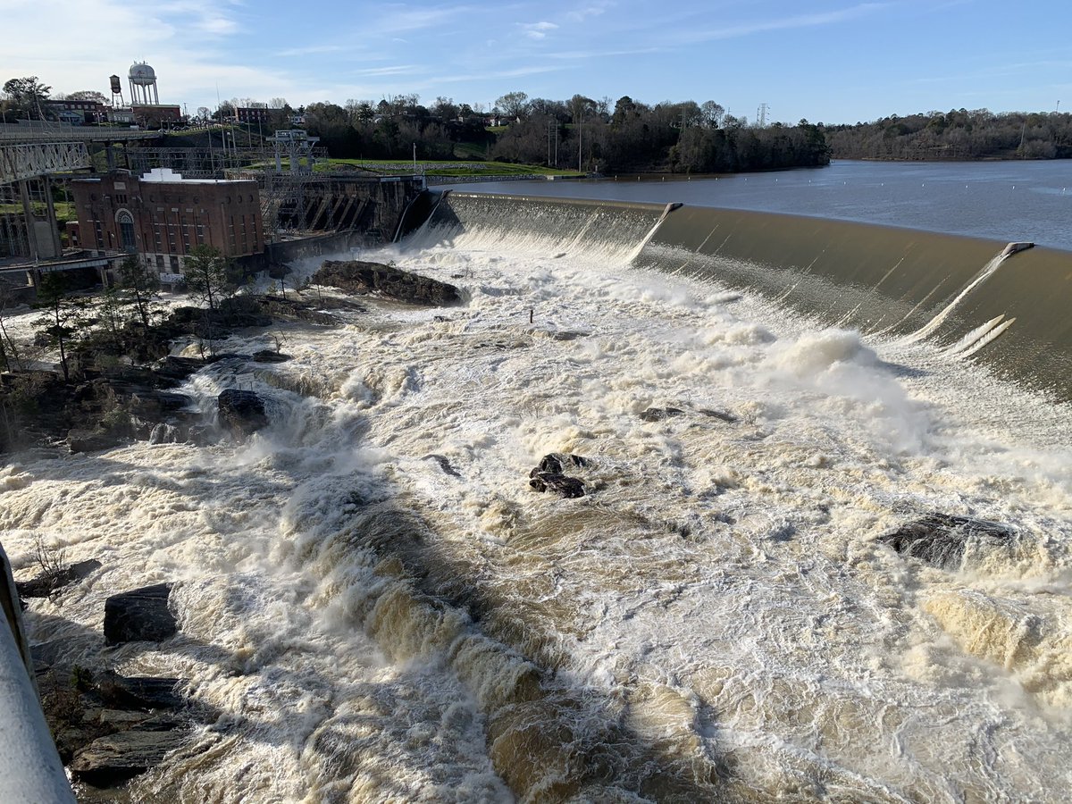 Thurlow Dam in Tallassee, Alabama 3/7/2020 #alwx