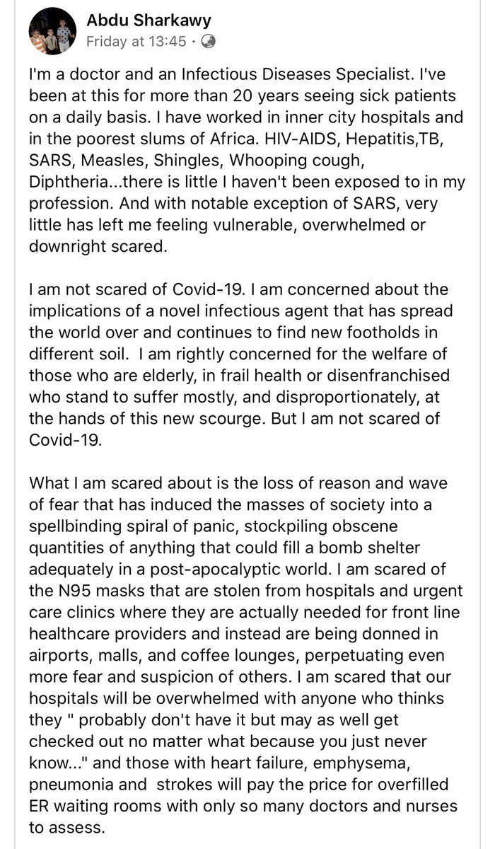 ohsixoneoh's tweet photo. #COVIDー19 have a #read, full transcript is on his #Facebook page #AbduSharkawy #washyourhands #coveryourmouth #calmyourfarm #Coronavirus #practicegoodhygiene #hygiene https://t.co/JMODt2e9dT