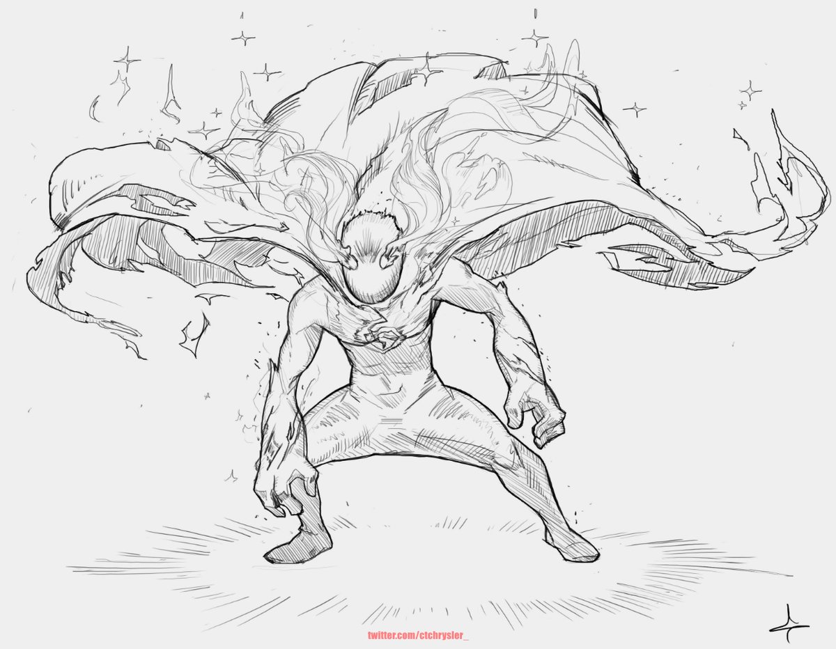 I liked the start of this so much, I didn't even bother touching the drawing while adding colors #StartToFinish 