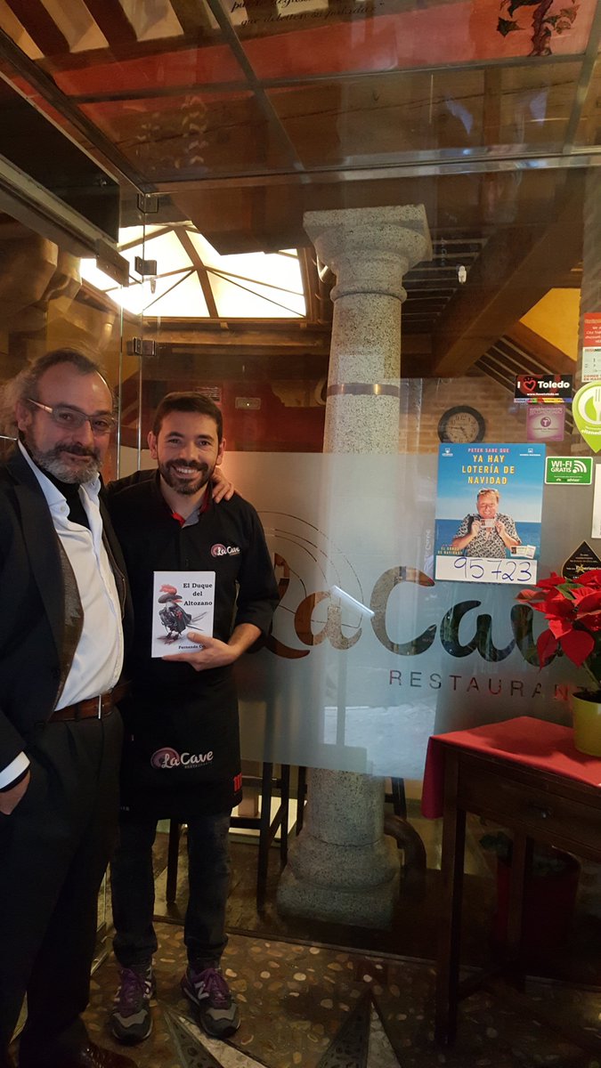 Los mejores sitios para #leer EL DUQUE DEL ALTOZANO de <a href="/Fcotta63/">Fernando Cotta Pollo</a> son donde la #historia se palpa y las viandas acompañadas de Baco son de Ley. He ahí el #restaurante la <a href="/lacavetoledo/">Restaurante La Cave</a> fusionando #gastronomía con #literatura en plenas <a href="/ViasLiterarias/">Fernando Cotta Escritor</a> de <a href="/BarriosdeLetras/">BarriosdLetras</a> de #Toledo
