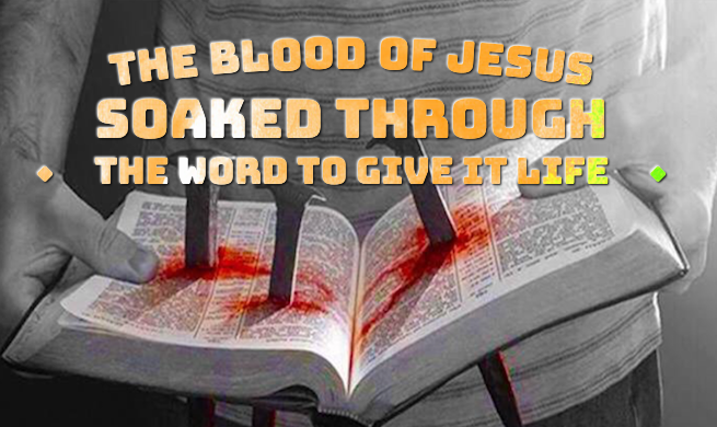 The New Testament was written in the blood of Jesus…
