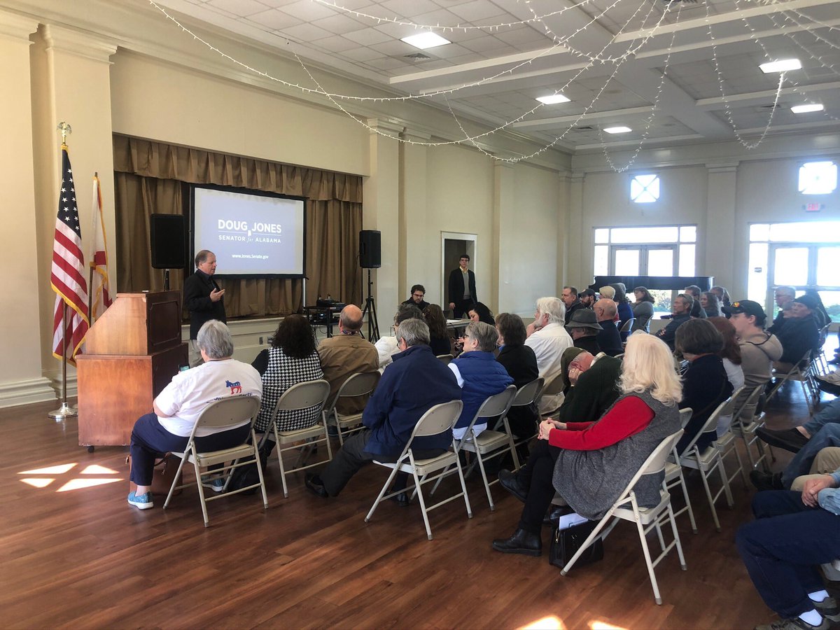 SenDougJones's tweet photo. Thanks to everyone who came out to my Marshall County town hall today! We had a great discussion—talking about everything from education to health care to infrastructure and most importantly, how to continue to make Alabama a great place for all our families. https://t.co/W1u0URx8C6