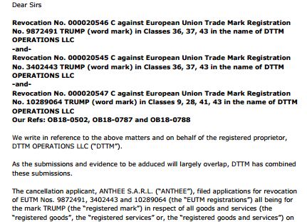 Trump Org's dispute, which is ongoing, has never been made public. I was tipped off about it last month. I’ve since obtained nearly 1,300 pages of documentation compiled by a London-based legal firm working for a obscure Delaware-based Trump Org subsidiary. Interesting reading.