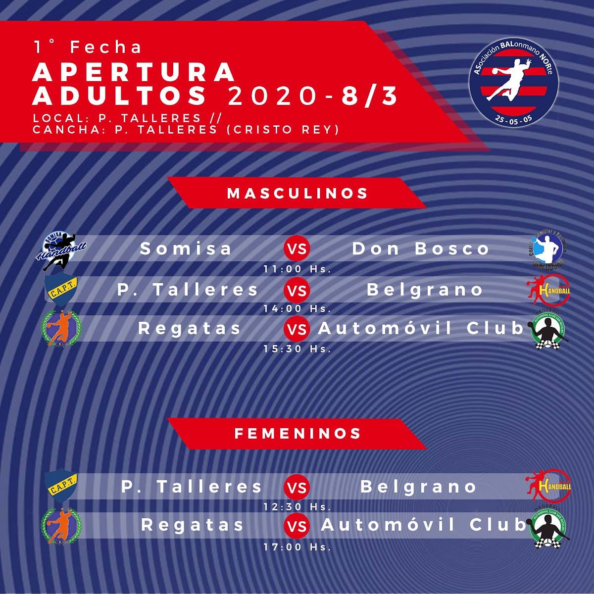 #TorneoApertura | ¿𝗘𝗹 𝗰𝗿𝗼𝗻𝗼𝗴𝗿𝗮𝗺𝗮 𝗱𝗲 𝗹𝗮 𝗽𝗿𝗶𝗺𝗲𝗿𝗮 𝗷𝗼𝗿𝗻𝗮𝗱𝗮 𝗱𝗲𝗹 𝗮𝗻̃𝗼?

Acá... 👇🏽😎
#Handball #Balonmano #AsBalNor #PrimeraDivisión