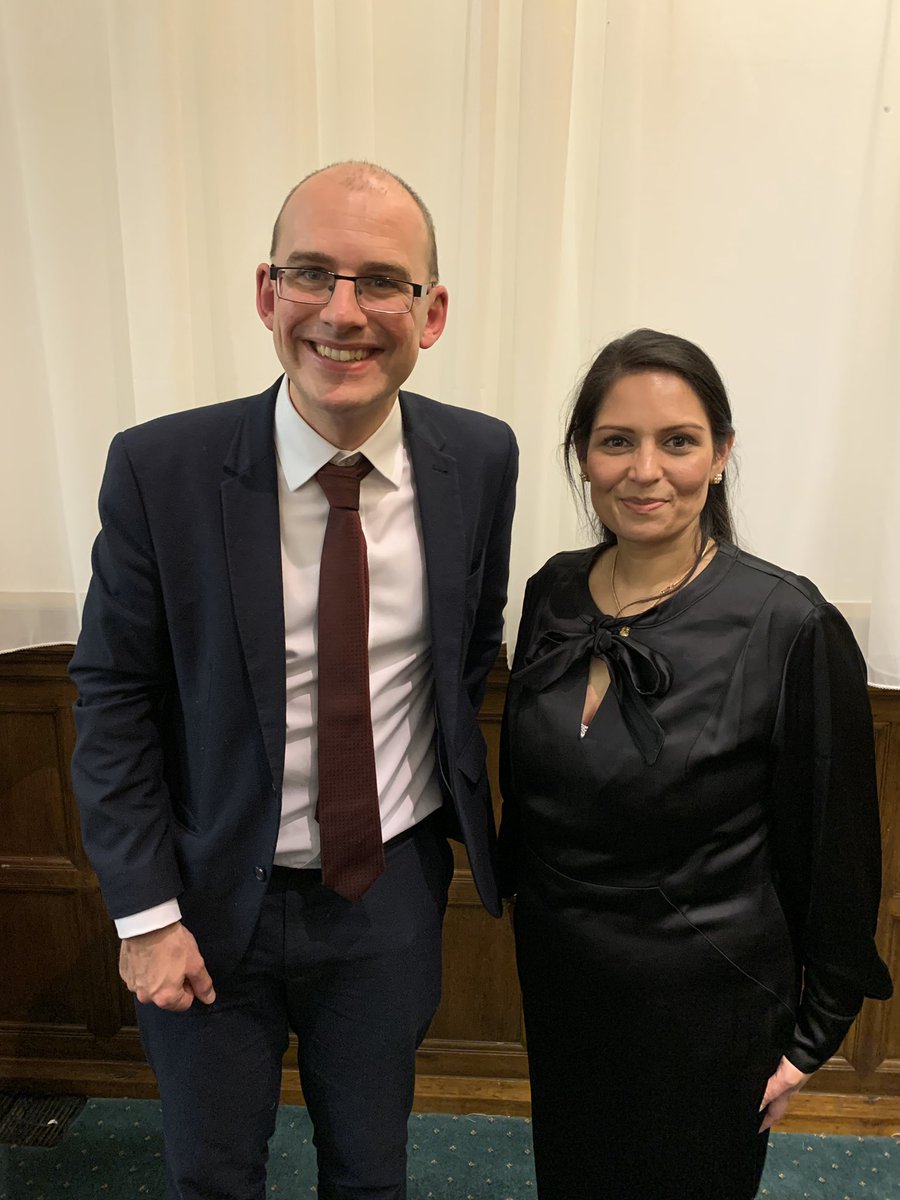 joseph_ALUK's tweet photo. Great to meet Home Secretary @patel4witham at #WelshCPC20 tonight. In Wales we have seen the @WelshConserv support a Clean Air Bill whilst in Westminister @lunguk is working with MPs to shape the UK Government’s #EnvironmentBill https://t.co/6FLYFy4sFx