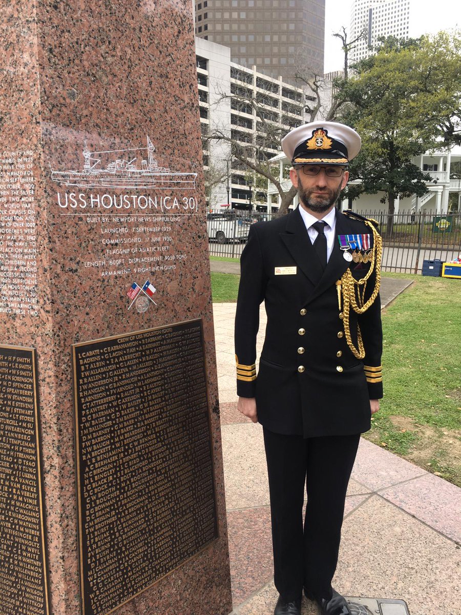 Allies - we remember together.

@RoyalNavy Cdr James Morley commemorates #WW2 losses of #USSHouston & #HMASPerth, while remembering the British sailors lost in the same campaign.

Those sacrifices of brave sailors on USS Houston & HMAS Perth laid foundations for NATO's alliances.