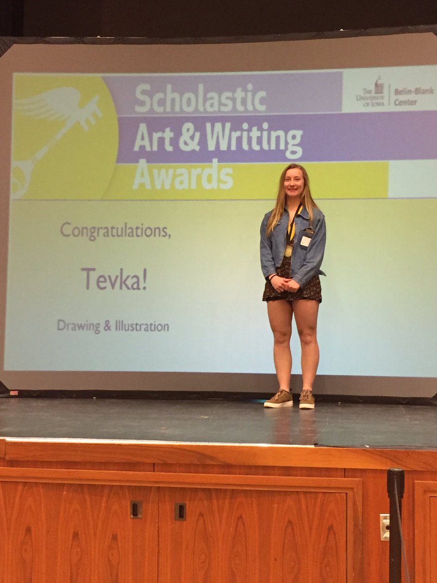 NorwalkArt's tweet photo. Congratulations to Tevka! Scholastic Art & Writing. Gold Key, Silver Key& Honorable Mention Award Winner. Way to #beawarrior @norwalk_hs @bbcartwriting @belinblank #goldkeyawards #scholasticartandwritingawards https://t.co/rqH8n5YFBM