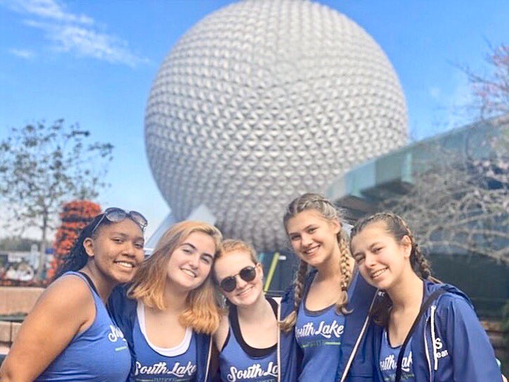 SeahawkBoosters's tweet photo. @SLHSdanceteam taking advantage of downtime between two rounds of competition to enjoy sights &amp;☀️ @EpcotCentre #round1done #nextround #fightfiercely #turners #seahawkproud💚💙👯‍♂️ https://t.co/GrsT9nx6Xz