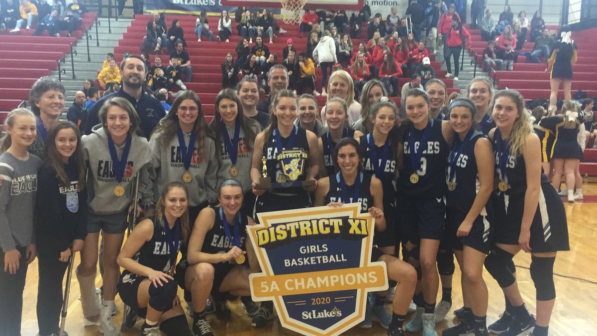 BMSDAthletics's tweet photo. After a tough loss today the Lady Eagles Basketball team needs to be proud of their year. They stayed together through the tough times of injuries and adversity and nobody can take away that 5A District XI Gold medal. We will miss you seniors. BM Proud!! https://t.co/Z0TV2dRY9e