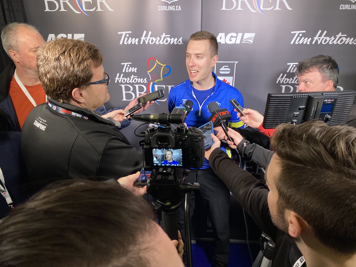 CurlingCanada's tweet image. "We're going to ty to reduce how big of a curling game we're in and go out there and play well. We'll be playing against one of the best teams in the world, so we'll have to bring our A game." - Brendan on playing in the #Brier2020 final

📽️: youtu.be/c5nIrTf6KQE