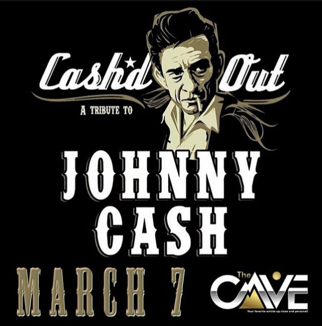 TONIGHT!! Cash'd Out, the ONLY Johnny Cash tribute band endorsed by the Cash family, are heading to The Cave

Don't miss this show! Get your tickets NOW at TheCaveBigBear.com

#CashdOut #JohnnyCash #TheCave #BigBear #ThisSaturday #Saturday #ThisWeekend #OnSale