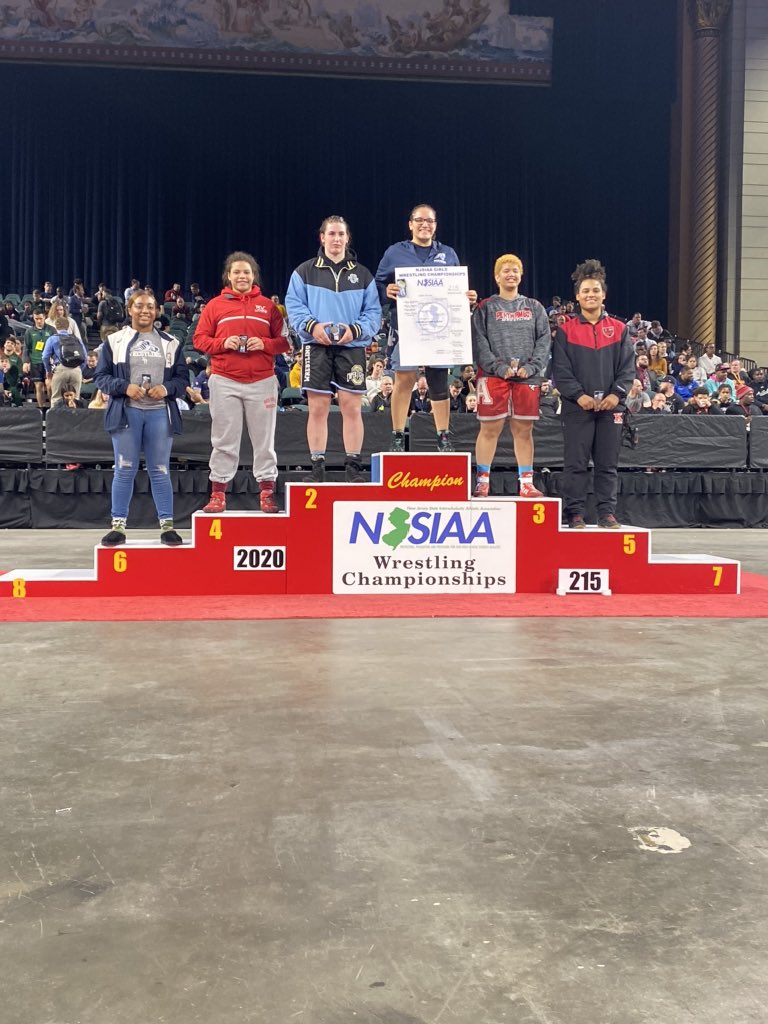 RVRHSWrestling's tweet photo. NJSIAA Girls State Wrestling Tournament Results: 

Kaila Mungo takes 4th place and become a 2x NJ State Place winner!

Congratulations on a great season &amp; career. We are very PROUD of the way you represent our school, community &amp; program!

#TEAM #Ladyhammers

CC: @RVRHS_Athletics https://t.co/92eVEkuvZH
