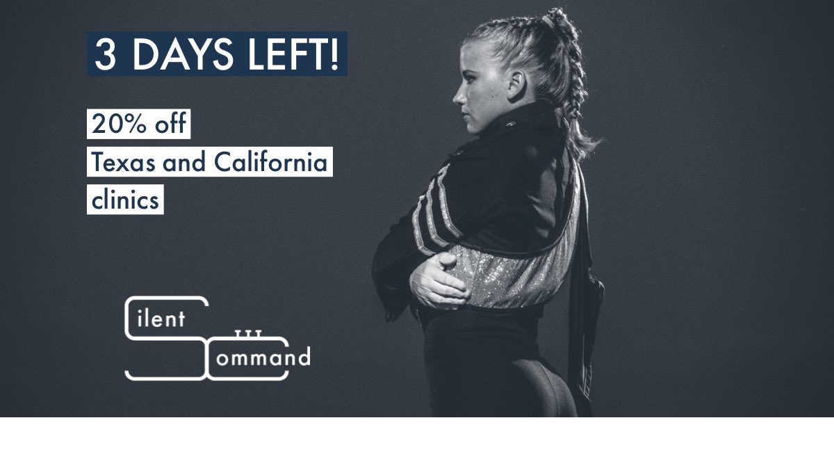 SiCommand's tweet image. || THREE. MORE. DAYS. for this deal! Come join us in Texas and California! More information can be found at silentcommand.com/clinics
#clinics #leadership #conducting #drummajor