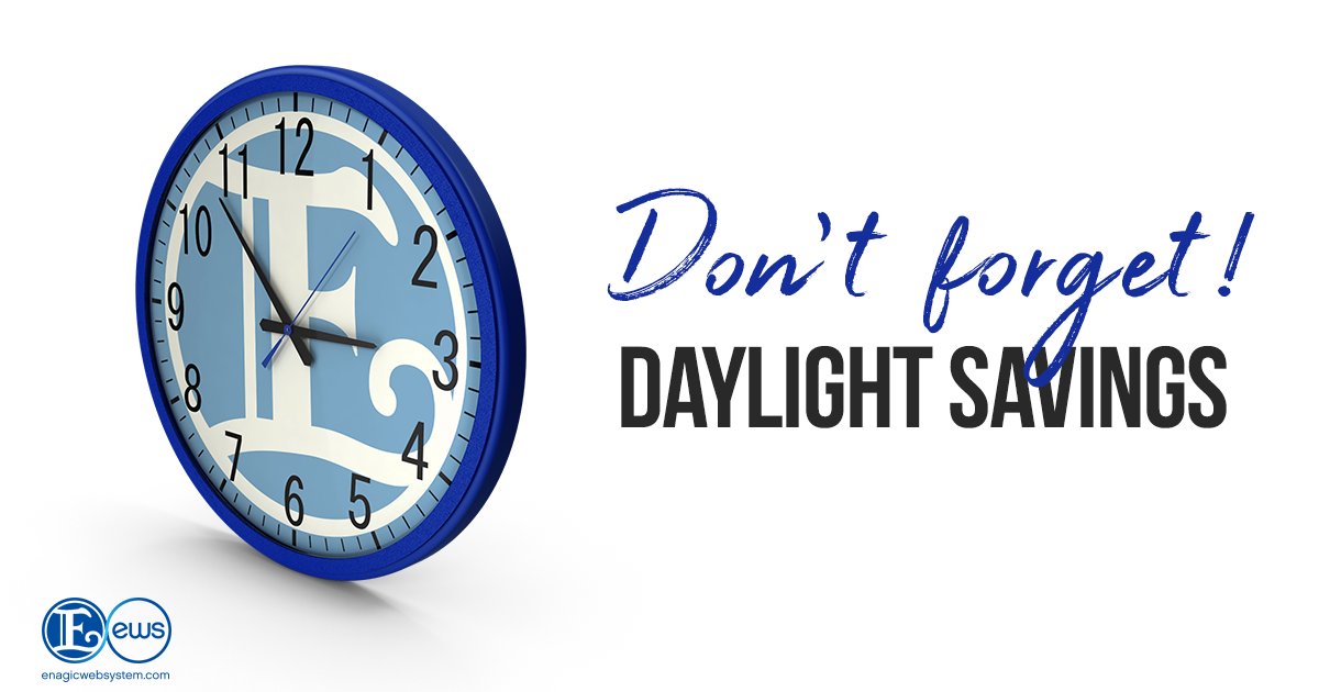 Enagic's tweet photo. #Daylight💡savings time begins at 2 a.m. Sunday, March 8. Are you ready to spring forward? Don’t forget to move your⏰⏲⌚ clocks one hour ahead. #enagic 💦#kangenwater #changeyourwaterchangeyourlife 😃 https://t.co/nwwednhWMg
