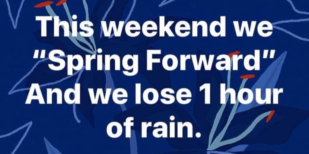 Don't forget to set your clocks ahead one hour tomorrow! We might be losing an hour, but that's one less hour of all this rain!

#daylightsavings #springforward #acb #Bremen #JohnsCreek #Tallahassee #communityofone #bankingandfinance