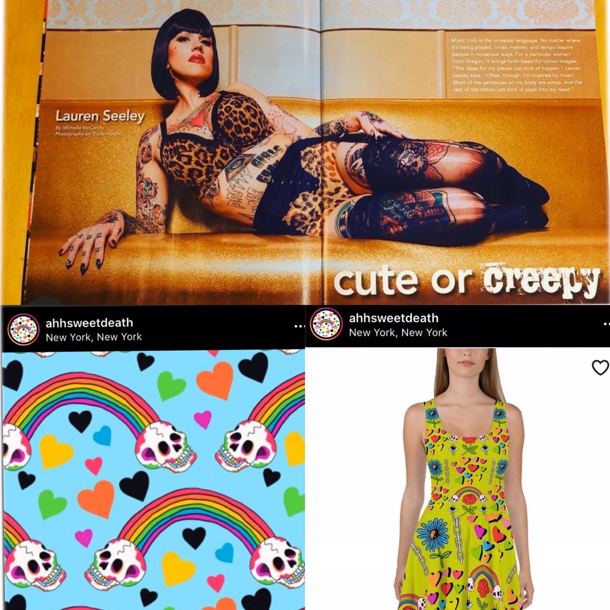 projectstripper's tweet image. Check out our dear creator friend @ahhsweetdeath @laurenseeleymodel! She is the centerfold for the current issue of Tattoo Magazine. Buy her art &amp;amp; print designs 
here buff.ly/38txCOa
#ahhsweetdeath #laurenseeley  #model #artist #entrepreneur #thestripperproject #tsp