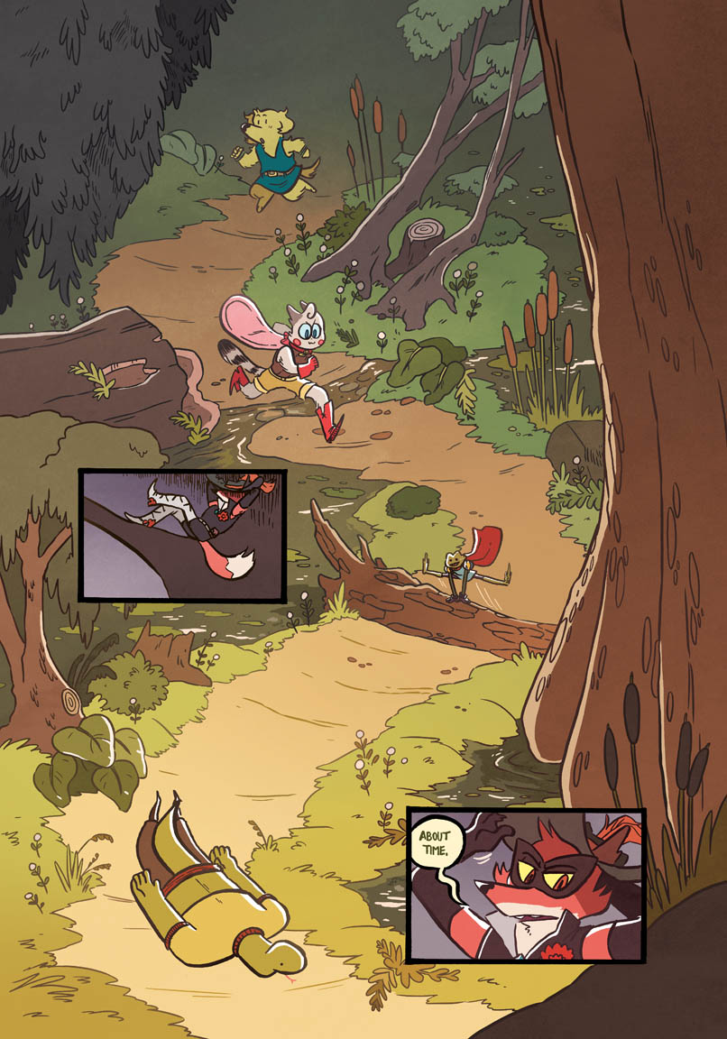 start > finish......I picked a bg-heavy page on purpose (because I drew those), but @sgoetter did the characters and letters #dungeoncritters