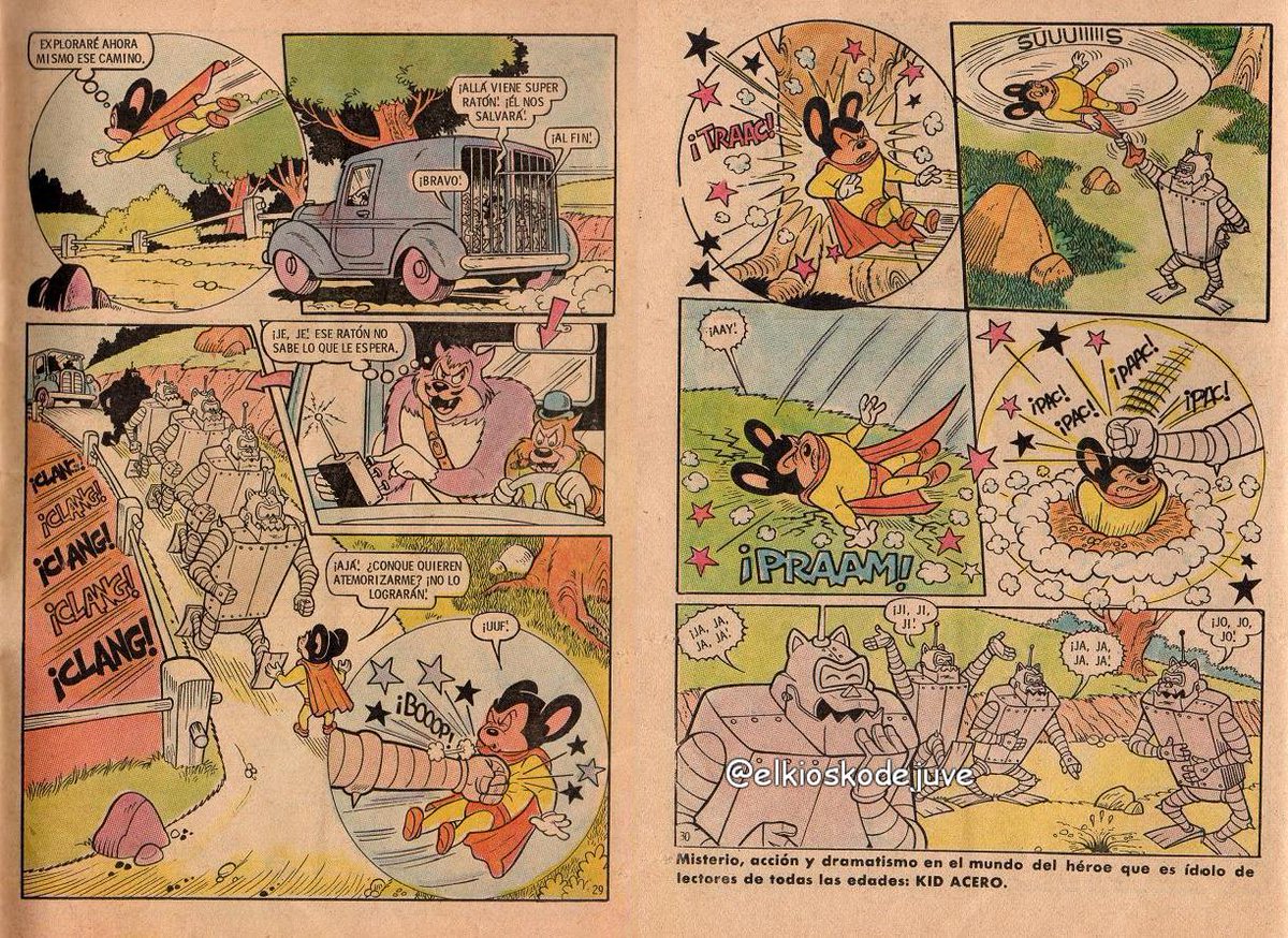 elkioskodejuve's tweet photo. El Super Ratón N°375 presenta: "El día de los robots" Editorial Novaro. México 1978.
#ElSuperRatón #SuperRatón #MigthyMouse #EditorialNovaro #Novaro https://t.co/EAk8Zh7eMf