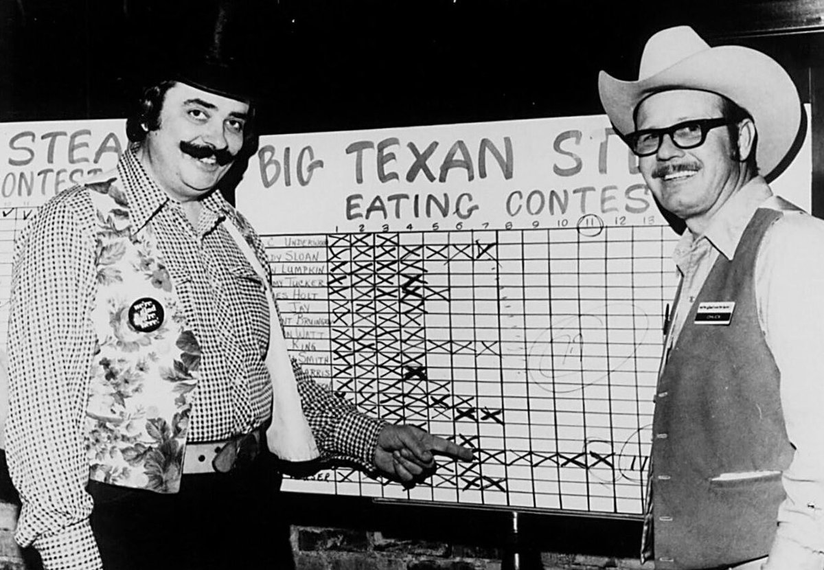 TheBigTexan's tweet image. After thousands of gallons of homemade beer, millions of people fed, and 9,832 #72ozSteak champions, the Big Texan still continues the legacy that R.J. Lee created on this very day 60 years ago! Thank you to all who have supported us over the years!!! bigtexan.com/history-timeli…
