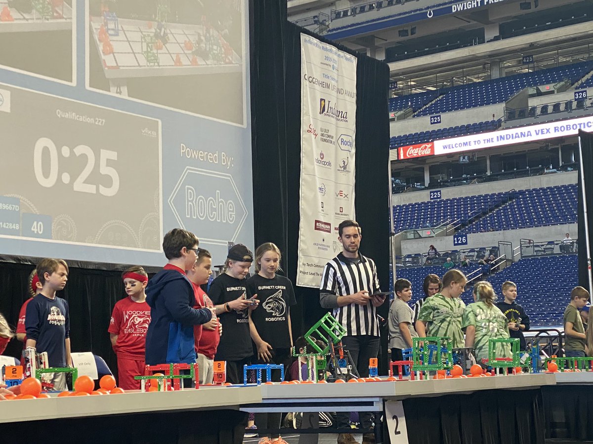SES_Robotics's tweet photo. Congrats @ses_robotics on a job well done @ VEX Robotics IN State Championships and on an incredible 1st year w/robotics! Your enthusiasm, creativity &amp; willingness to learn were amazing! Proud of all you accomplished! @sheridanschools @Sheridan_Elem #INVEXstatechamp #sesrobotics https://t.co/EbP3Ycr3SP