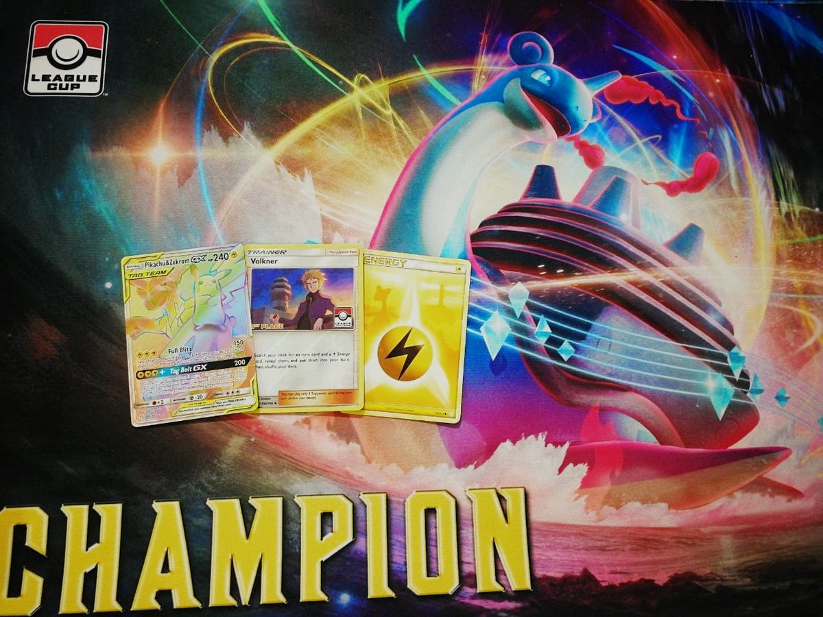 Por fin ganamos un Lcup!!!!!!

Ronda 1 pikrom LL 0-1-0
Ronda 2 bb blace LWW 1-1-0
Ronda 3 Obstagoon WW 2-1-0
Ronda 4 ADP Z WW 3-1-0 🏭🔥🚫
Ronda 5 ADP Z WW 4-1-0
Ronda 6 ability zard ID 4-1-1🏭🔥🚫

Top 8 ADP Z🏭🔥🚫  WW 
Top 4 ADP Z WLW
Final Obstagoon WLW

A seguir sumando ⚡