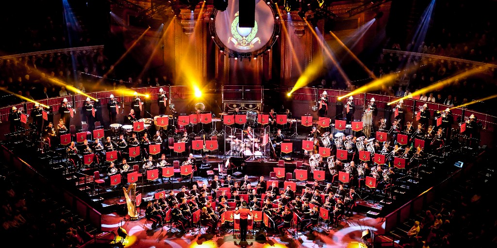 Royal Marines On Twitter The Rmbandservice Performed Their 48th Mountbatten Festival Of Music To A Packed Royalalberthall In Front Of The Duke And Duchess Of Sussex The Show Covered Hits From Realsirtomjones