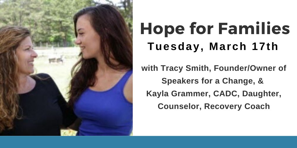 CaronConnect's tweet photo. We invite you to join Caron, Common Ground Recovery &amp; speakers Tracy Smith, founder of @speakers4change, and her daughter Kayla Grammer for a special event on March 17th! Tracy and Kayla will share their mother, daughter story to inspire others. https://t.co/a4Q2UFOSMp https://t.co/iC1pLa4VnE