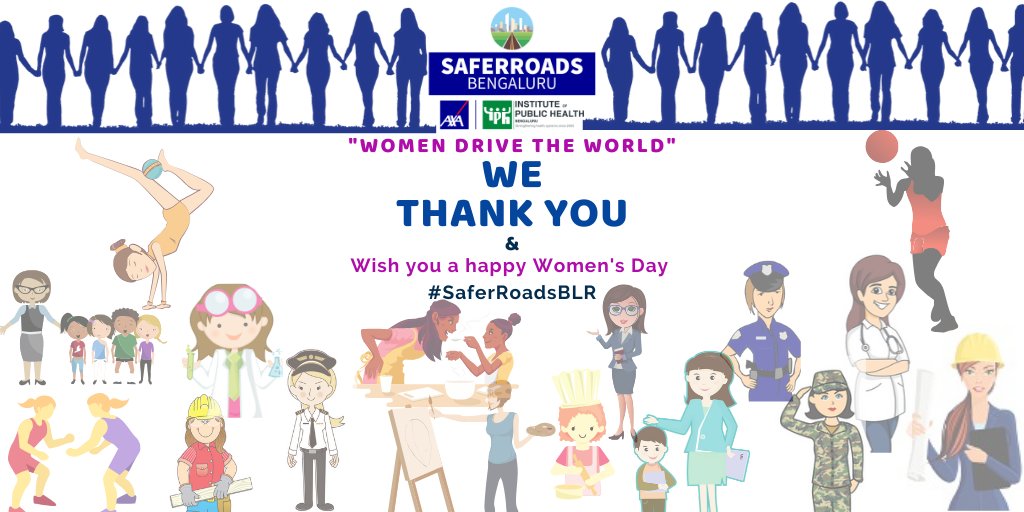 Women are the real architects of Society
-Harriet Beecher Stowe

The team #SaferroadsBLR wishes all women on International Women's Day 2020

#internationalwomensday #iwd2020 #equality #womensday #womenpower #RoadSafety #IPH