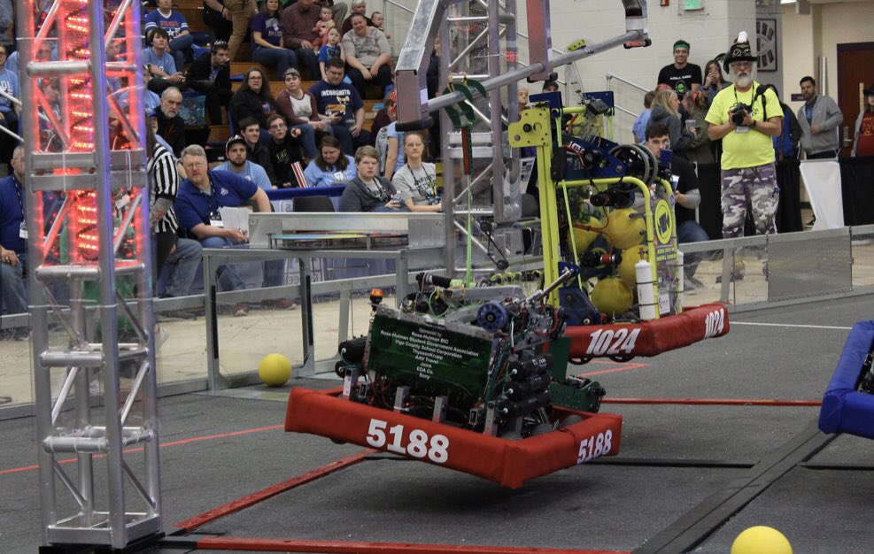 Area5188's tweet photo. Finishing the first day of the #FIRSTINRobotics Bloomington Competition in 15th. Day 1 has been full of adventures and we can’t wait to see what day 2 brings!  #frc #stem #omgrobots https://t.co/OGsiAv8p0u