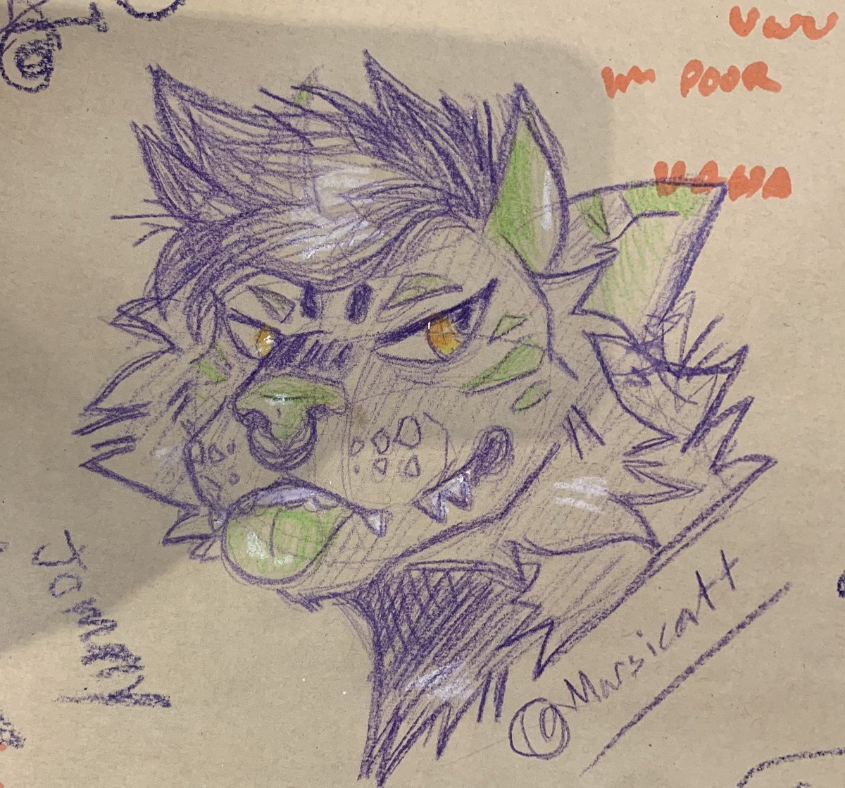 BusySpaceCat's tweet image. con doodles 😳