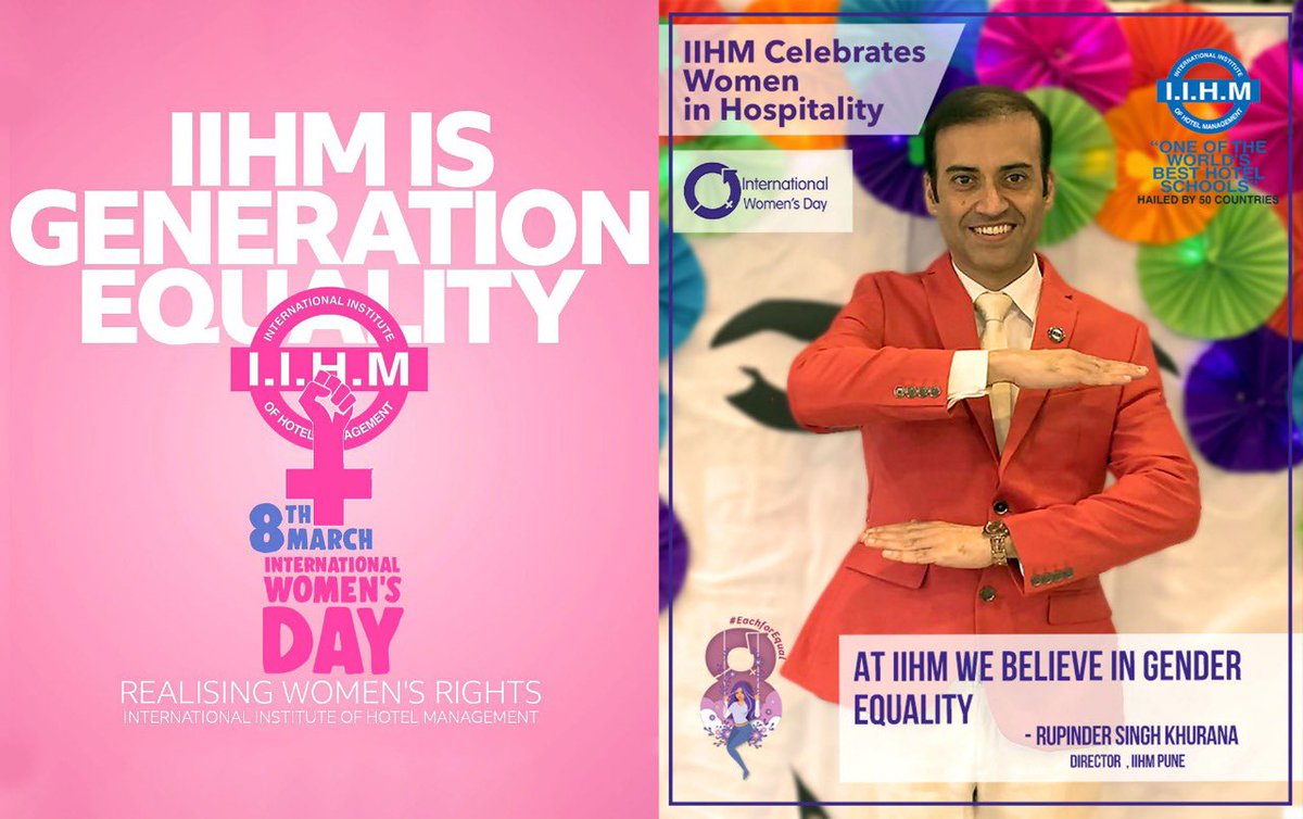 At IIHM we believe in Gender Equality <a href="/IIHMHOTELSCHOOL/">IIHM</a> <a href="/DirectorIIHM/">Sanjukta Bose</a> <a href="/directorblore/">Sanchari Chowdhury</a> <a href="/san_geeta/">Sangeeta_#iihmpune</a> #equality #EachforEqual #genderequality #IWD2020 #IWD #DiversityandInclusion #InternationalWomensDay2020