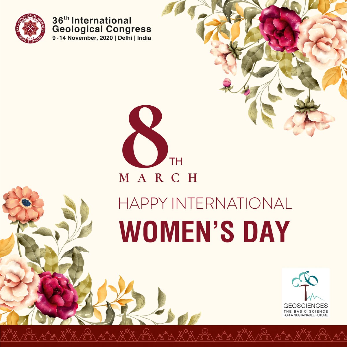 36th International Geological Congress wishes all women a very Happy International Women's Day
#36igc #8March #WomensDay