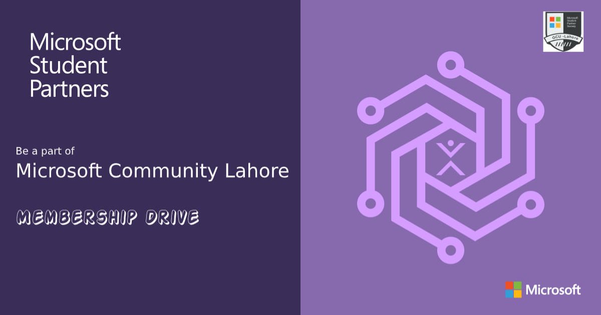 iamfahadashiq's tweet photo. Be the Part of Microsoft Lahore Community #msp #Microsoft #studentpartner #subsunlo17 https://t.co/ySH1EmbXmc