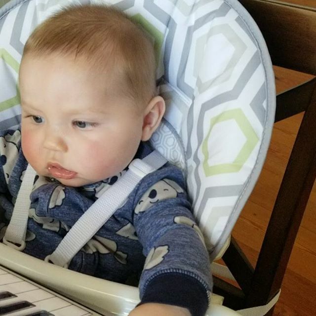 PhennaPetty's tweet photo. Here is Finn's first piano lesson or maybe just music appreciation!  We had a lot of fun though. 🎹🎹 https://t.co/b6eLDzYyUC https://t.co/JMB1j6Nhqr