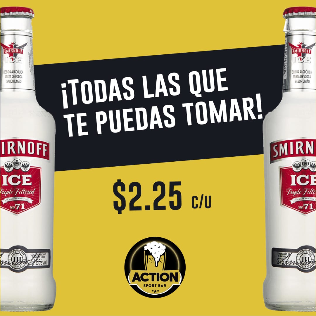 BarAction's tweet photo. Una #SmirnoffIce o dos, o tres...
.
#RoyalCasinoSantiago #ActionSportBar #AdondeVamosHoy #SantiagodeVeraguas  #VeranoAction https://t.co/XM2I90iHhc