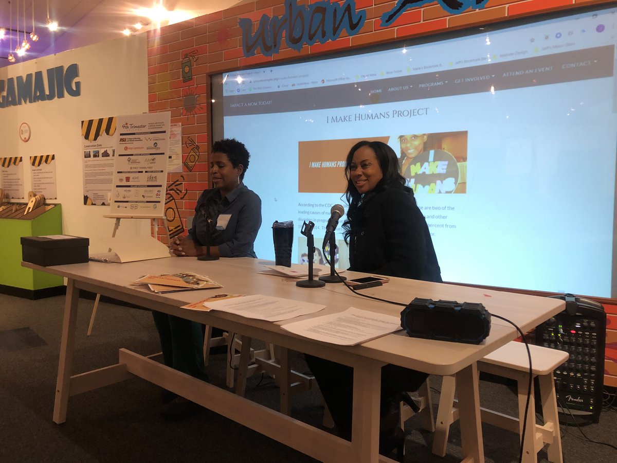 AuthorMoJoseph's tweet photo. What an amazing workshop.  Thank you to #DrMichelleMix and #DrTraciFitzhugh for contributing as practitioners.  Let’s find solutions to address the maternal #crisis of #africanAmericanwomen @4thTrimesterAZ @ideaMuseumMesa  #women #blackgirlsrock #phoenix #speaking https://t.co/JAYdq2YS8A