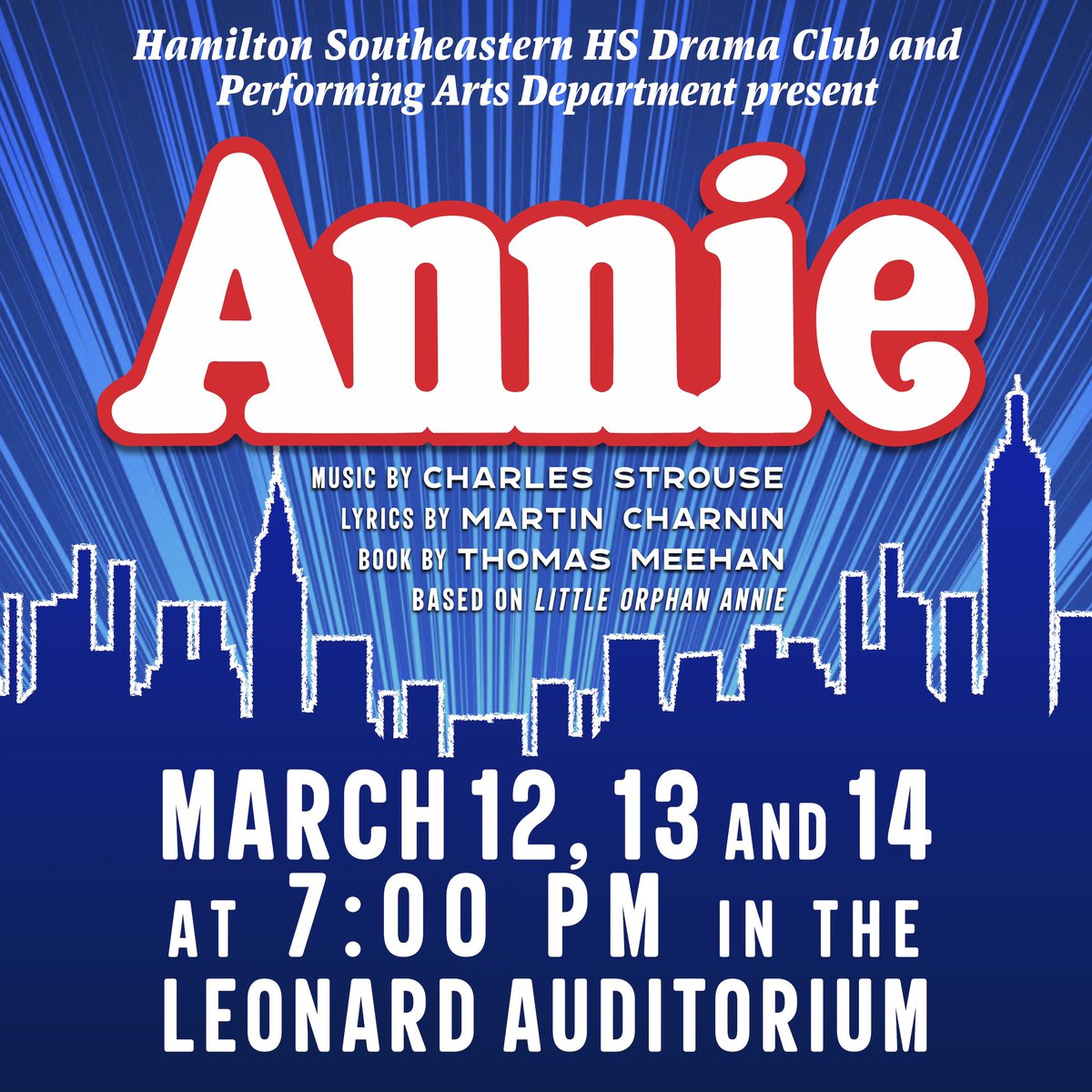 You can’t get quite as close to the action as she is, but there are still plenty of good seats left for Annie, opening this Thursday. Go to hsedrama.org for tickets!