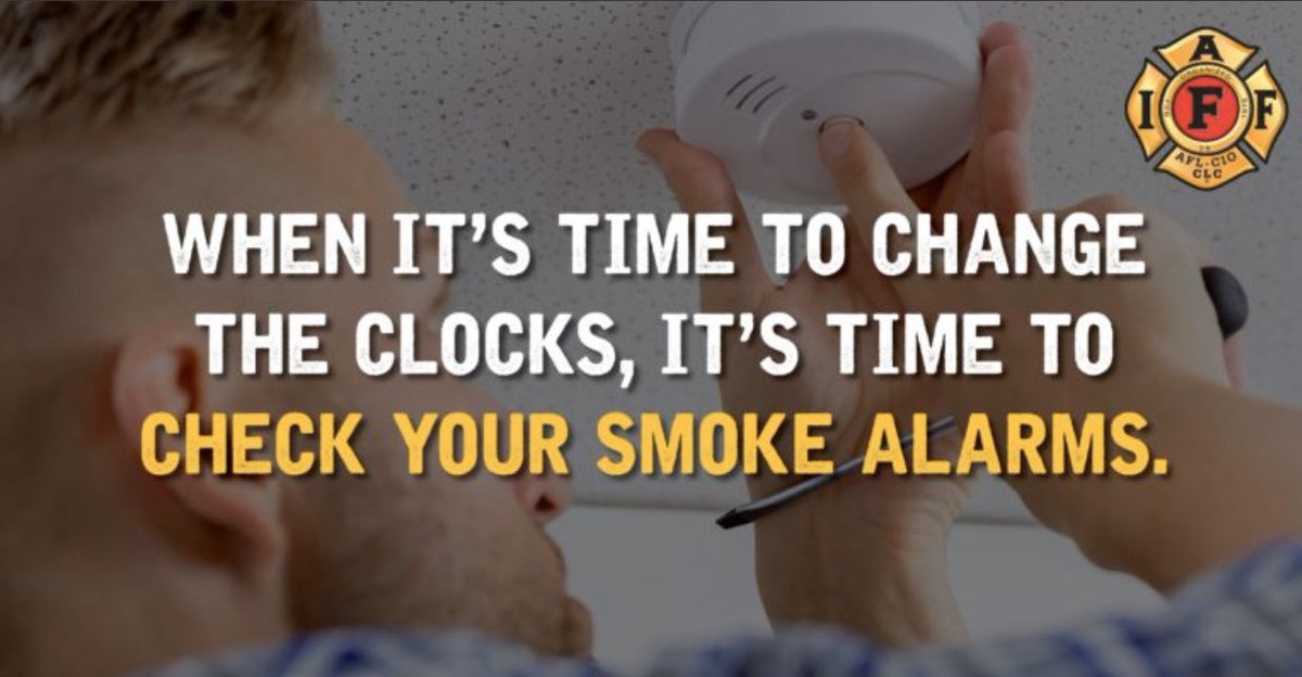 Check your smoke alarms when the time changes