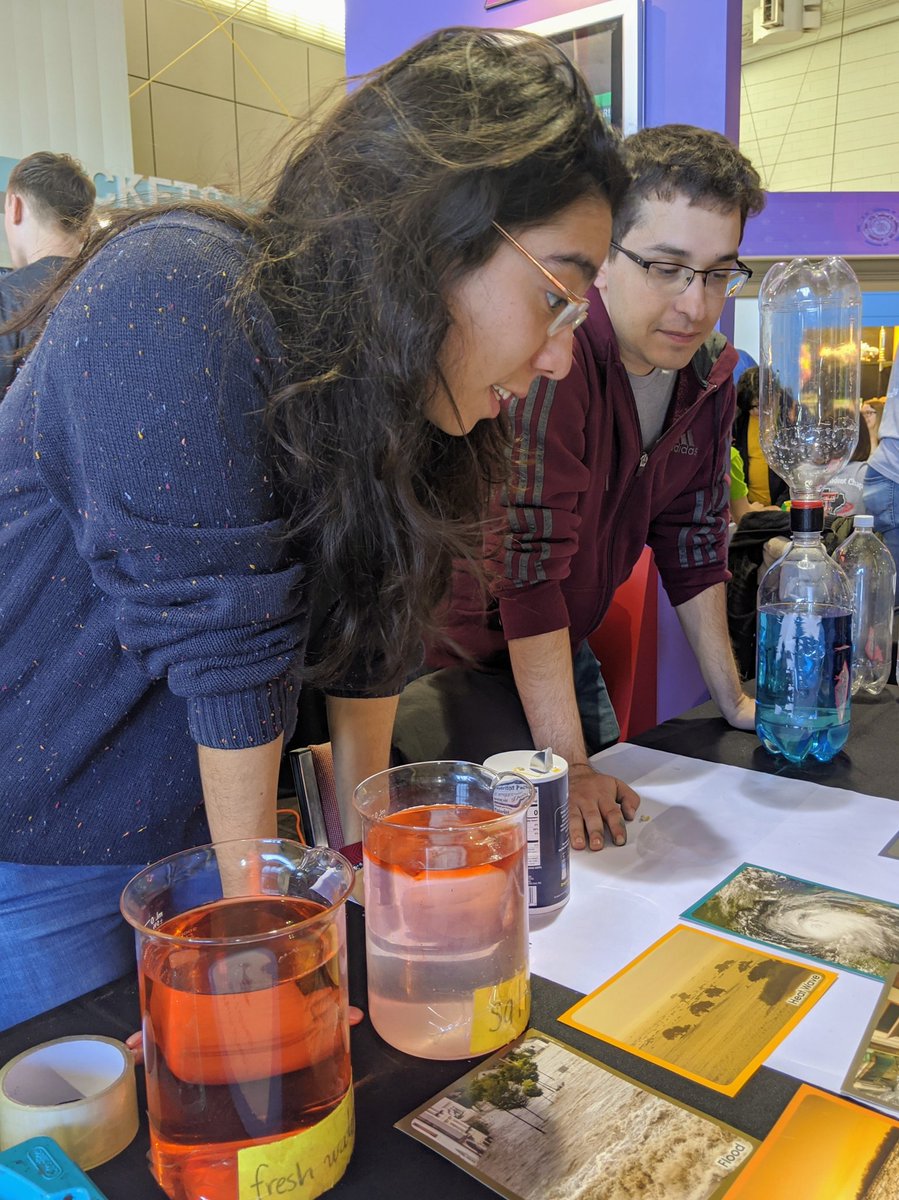 ArdonDryer's tweet photo. Today was severe weather awareness day at the @sciencespectrum; the @Atmo_TTU students were there, demonstrating the awesome and sometimes devastating powers of weather.

#AerosolGroup #lubwx https://t.co/aKNqr3dayj