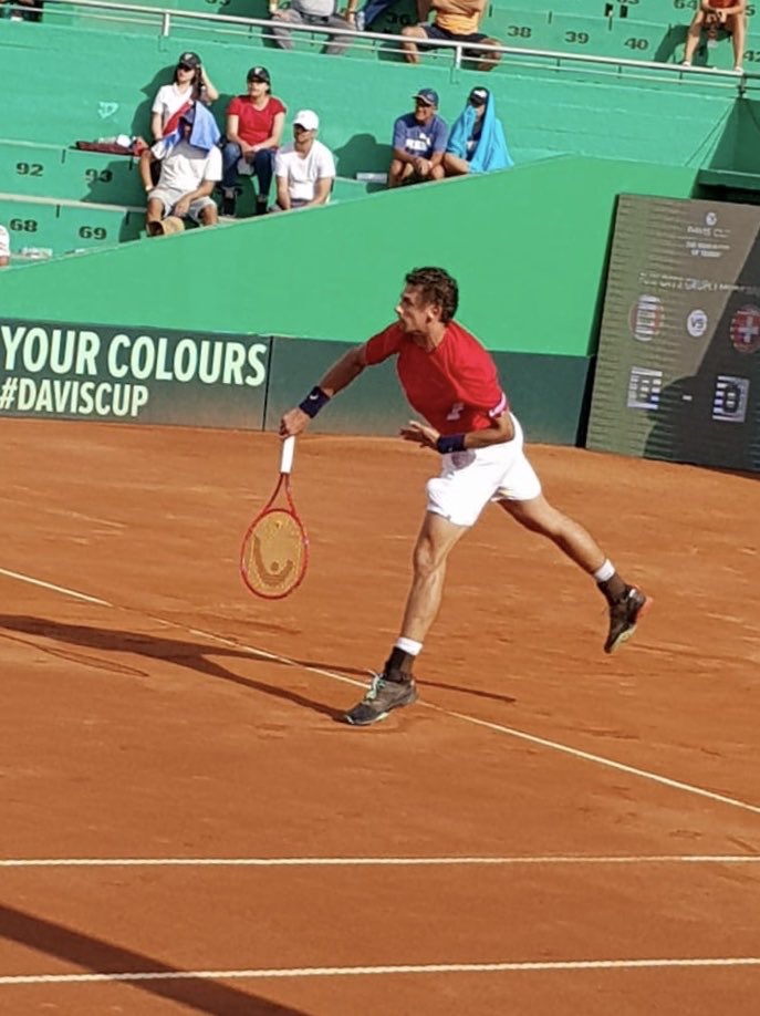 EmbSuizaPeru's tweet photo. Vimos dos partidos 🎾equilibrados, los peruanos salieron ganadores. Felicitamos al equipo del Perú 🇵🇪 y también a los Suizos🇨🇭por su valentía en la cancha. #CopaDavis. #PERSUI #DavisCup #SupportTheSwiss🇨🇭 @swiss_tennis @TENISPERU @DavisCup https://t.co/iFa3sfPyTW