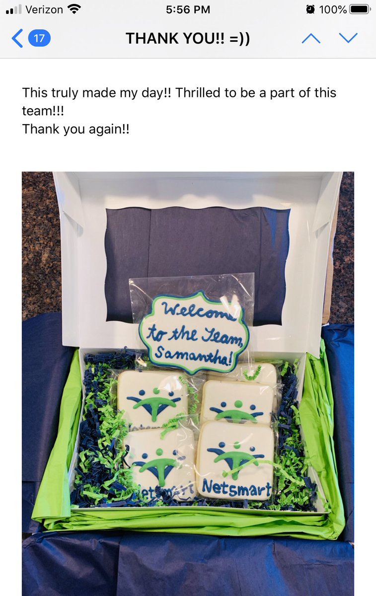 LizRenteria's tweet photo. Just another reason I love what I do @NetsmartCareers ....receiving messages like this on a Saturday afternoon ☺️ 💙💚💙💚#lovemycompany #lovemyjob #ntstway #teamntst https://t.co/in9VYi70rB
